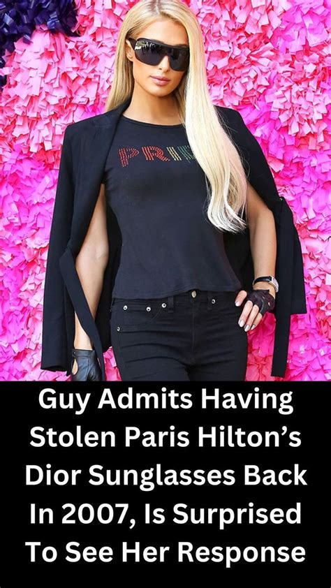 dior white sunglasses paris hilton|Paris Hilton's iconic response to man who confessed to stealing .